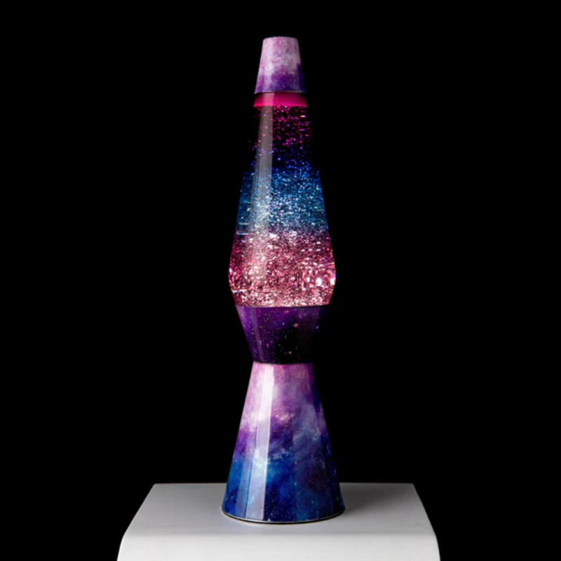 Fisura Kogelvormige Lavalamp met Paarse Lava & Glitter - Galaxy